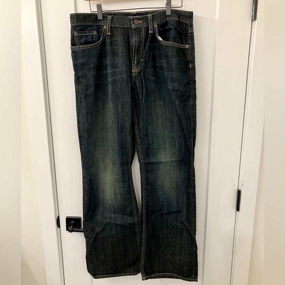 Banana Republic Men’s Straight Leg Jeans in Dark Blue Wash Size 33/32 Regular